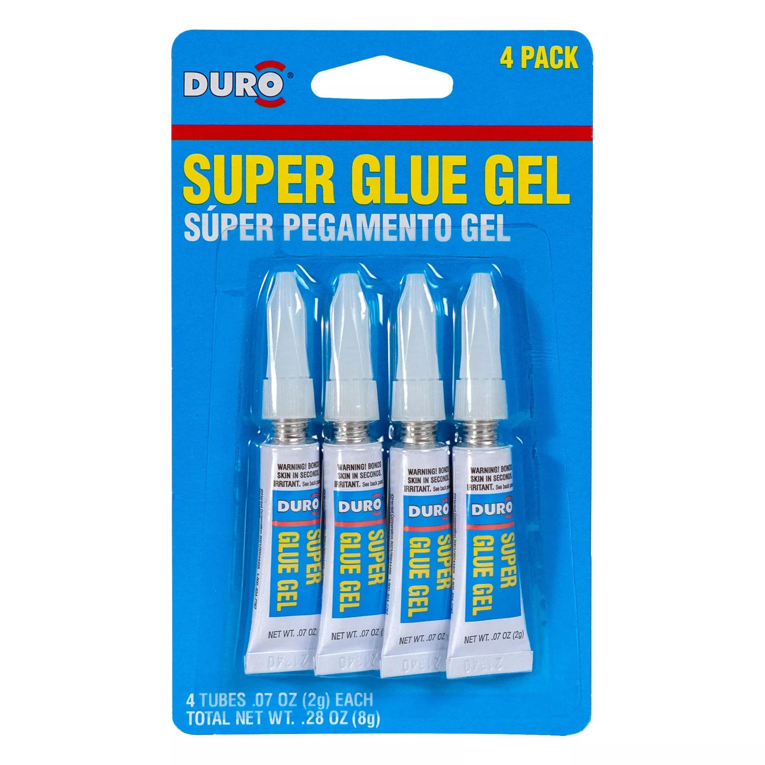 Duro Super Glue, 1 Pack of 4 Tubes, Clear 2 g Tubes - Walmart.com | Walmart (US)