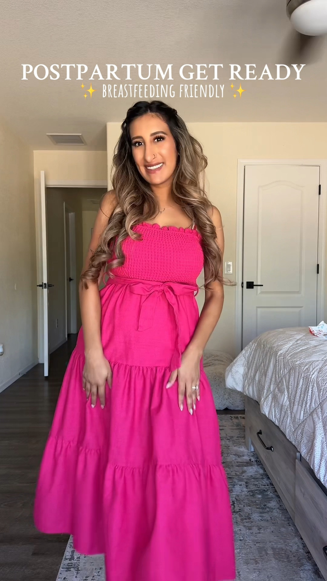 Finding cute + comfy outfits for church has been a whole journey postpartum 😅 I love wearing dresses, but they have to be nursing-friendly — easy to pull down and go. This new sports bra-style nursing bra has been a game changer 🙌 Super comfy, supportive, and actually keeps the girls covered (IYKYK 🤭).
Happy Friday, mamas 💕 We’re healing, we’re growing, and yes — we will get our pink back ✨
#PostpartumLife #BreastfeedingMama #MomStyle #NursingBra #SundayOOTD #MomLifeUnfiltered 

#LTKBump #LTKFindsUnder100 #LTKBaby