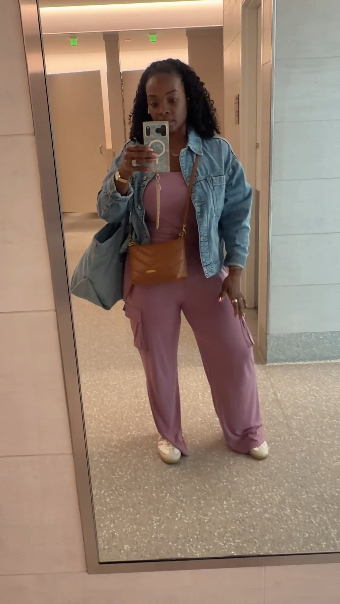Travel look! This jumpsuit is super comfy and I’m loving my new jacket from @American Eagle Outfitters

#LTKdayinmylife #LTKootd #LTKTravel