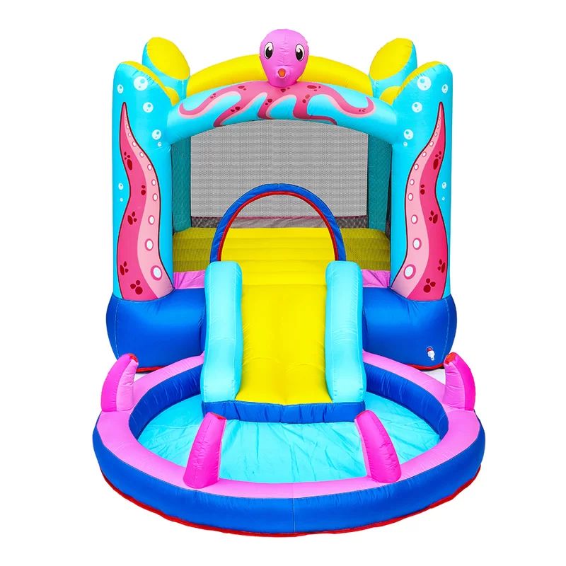 12.5' x 6.7' Bounce House with Water Slide and Air Blower | Wayfair North America