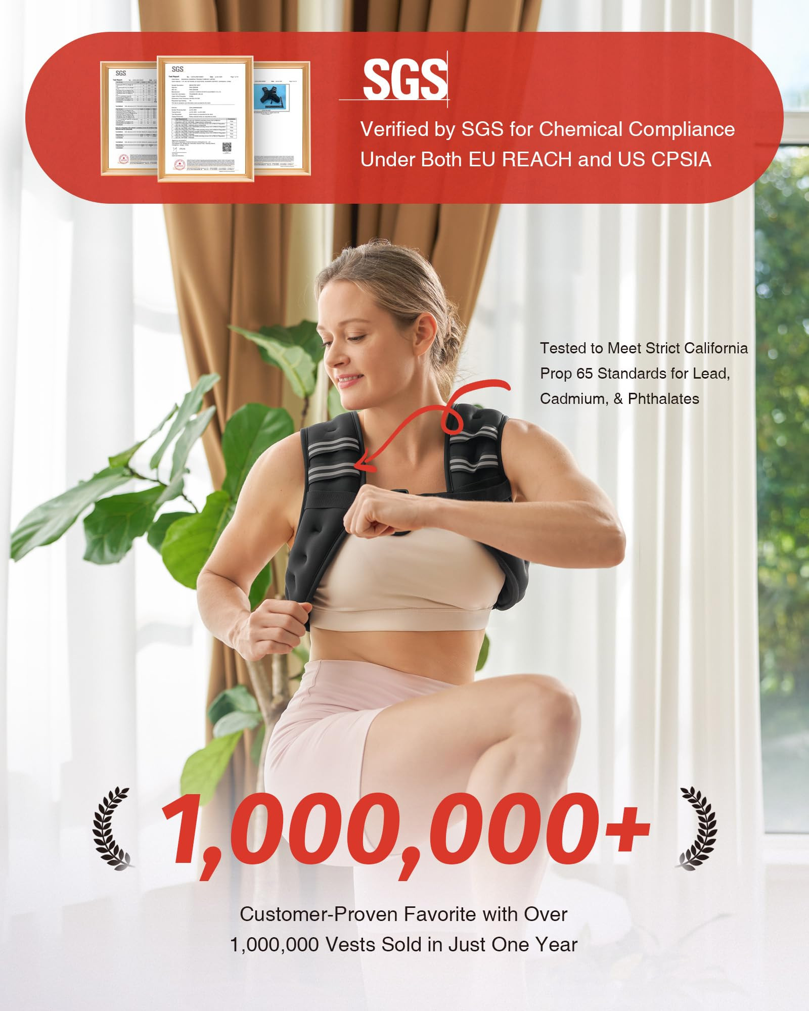 ZELUS Weighted Vest, 6lb/8lb/12lb/16lb/20lb/25lb/30lb Weight Vest with Reflective Stripe for Work... | Amazon (US)