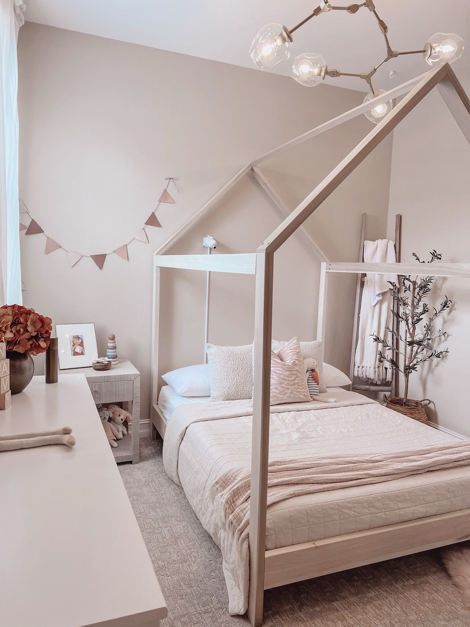 Nursery, Girls nursery, Girls room, bedroom, kids room, kids decor, Little girls room, bed, nightstand, home decor, neutral decor. 

#LTKkids #LTKhome