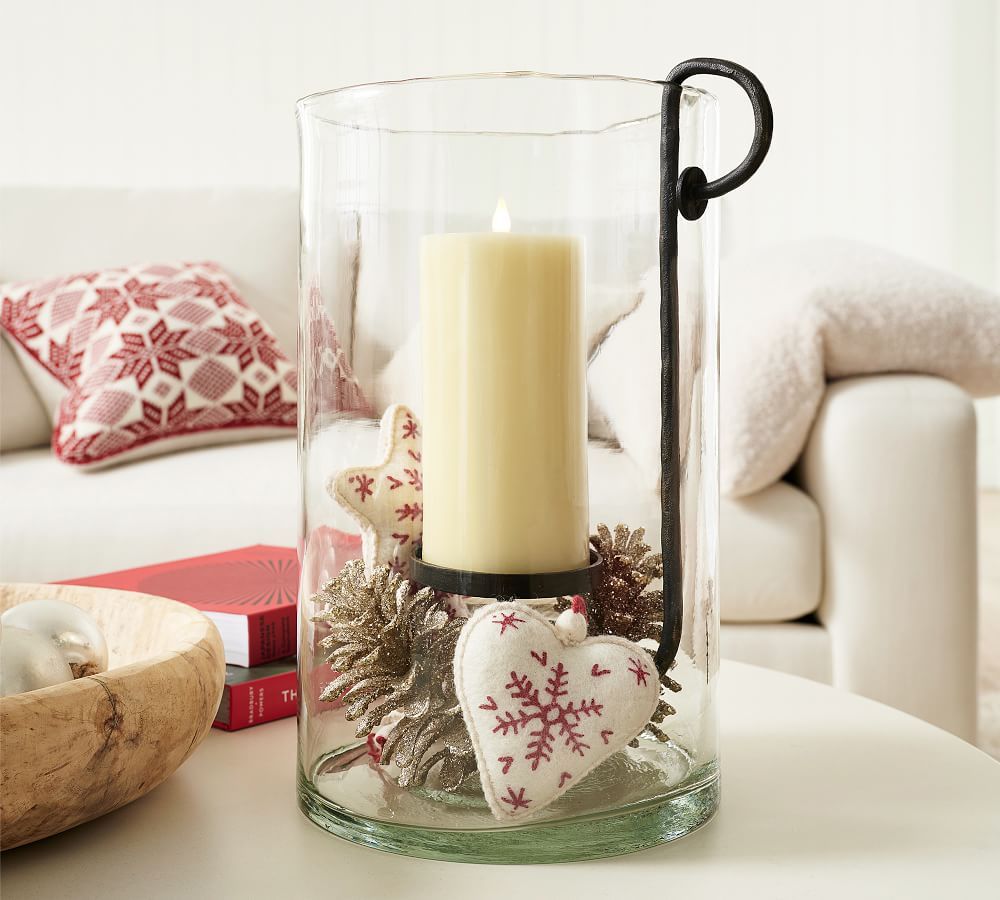 Arlo Floating Pillar Hurricane Candleholder | Pottery Barn (US)