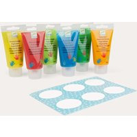 6 Finger Paint Tubes - Classic | KIDLY