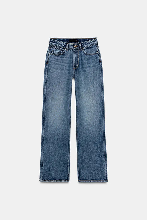 Model height: 178 cmHIGH-WAIST - REGULAR LEG - LONG LENGTHHigh-waist jeans with five pockets. Reg... | Zara NL