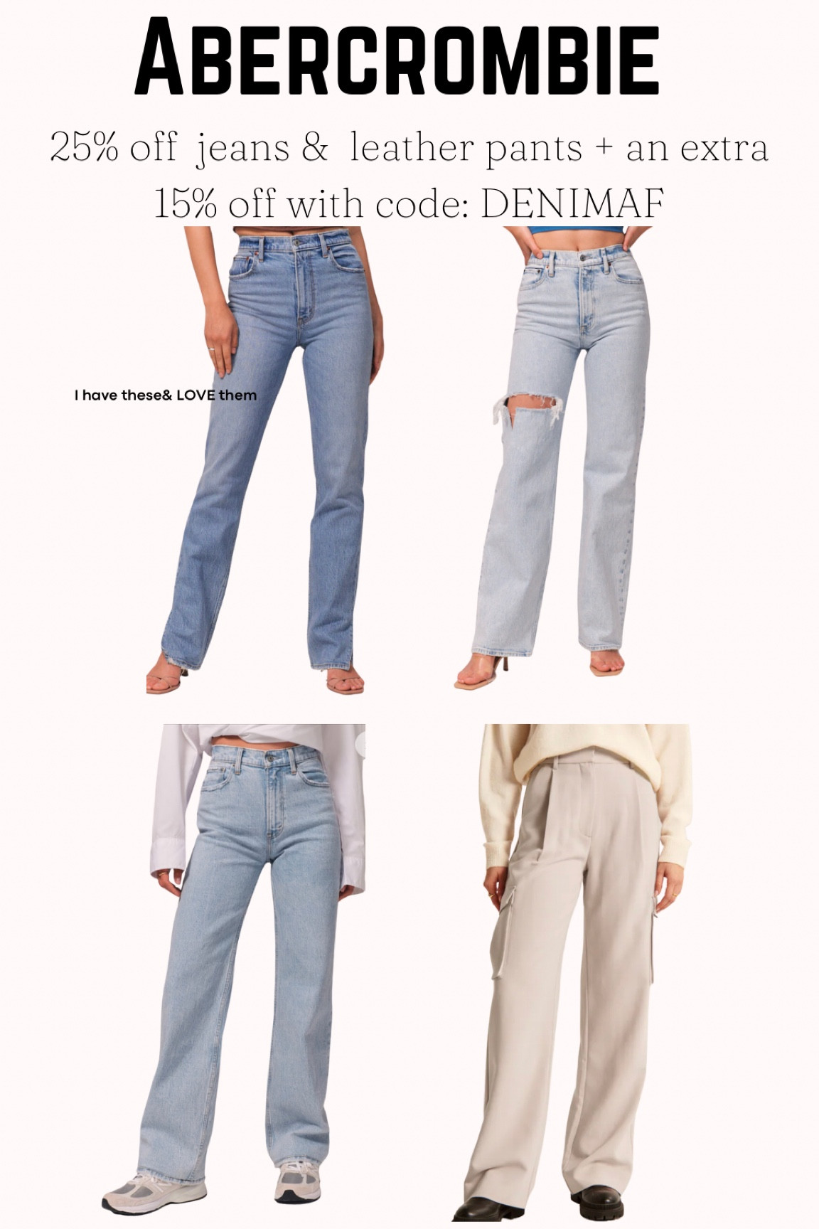 Abercrombie jeans & leather pants sale!

#LTKstyletip #LTKsalealert #LTKunder50