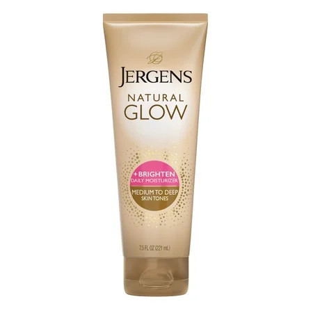 Jergens Natural Glow Daily Moisturizer Lotion, Medium to Deep Skin, Self Tanner, 7.5 fl oz | Walmart (US)