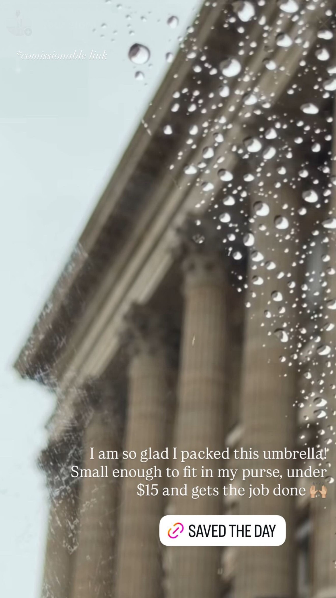 I am so glad I packed this umbrella!* Small enough to fit in my purse, under
$15 and gets the job done🙌🏼

#LTKSeasonal #LTKFindsUnder50 #LTKTravel