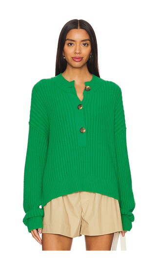 Cocoa Henley Pullover in Rolling Hills | Revolve Clothing (Global)