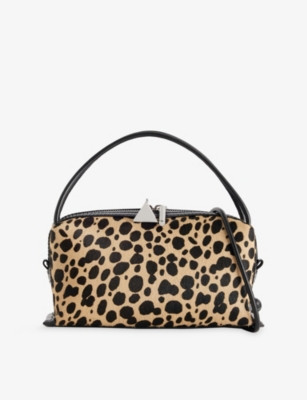 Café Mini Cheetah-Print Calf-Hair Shoulder Bag | Selfridges