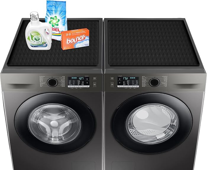 2 Pack Washer and Dryer Covers for the Top, 23.6'' x 19.7'' Silicone Rubber Mat for Laudry Machin... | Amazon (US)