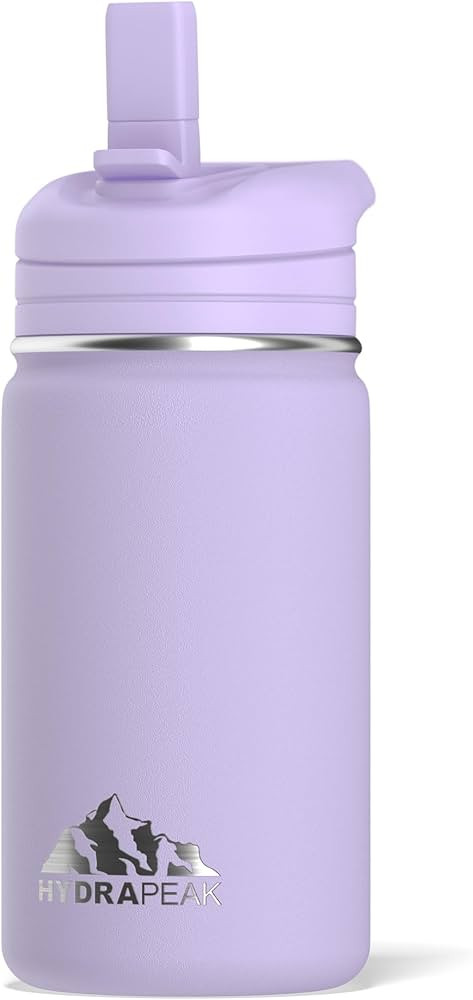 Hydrapeak Mini 14oz Kids Water Bottle with Straw Lid, Stainless Steel Double Wall Insulated Water... | Amazon (US)