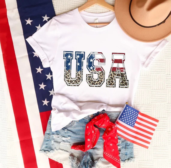 USA American Flag T-shirt Independence Day Shirt 4th of July | Etsy | Etsy (US)