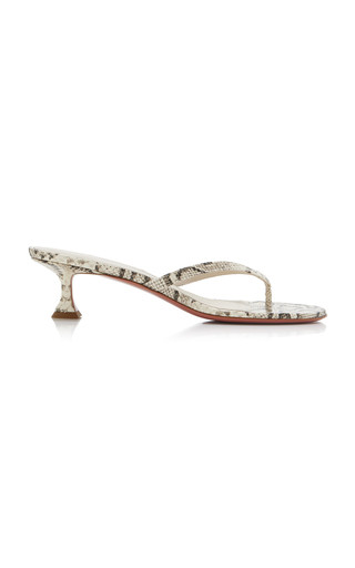 Juliette Snake-Effect Leather Sandals | Moda Operandi (Global)