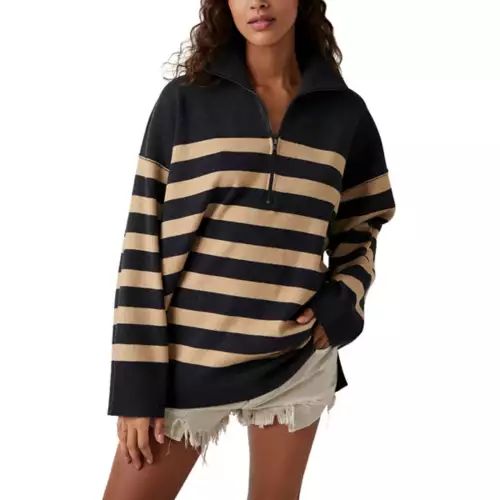 Women's Free People Coastal Stripe 1/4 Zip Sweater | Scheels