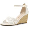 Click for more info about Allegra K Women's Floral Lace Mesh Wedges Sandals