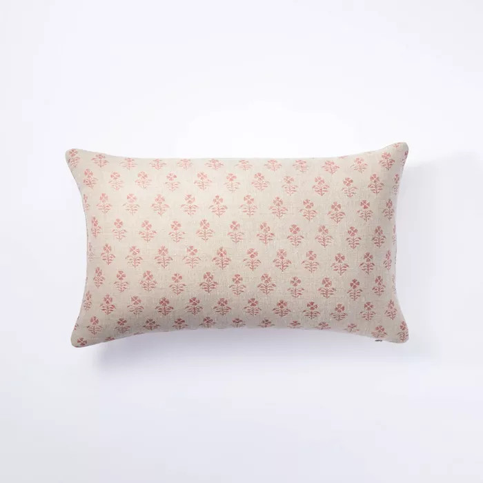 Floral Block Print Throw Pillow - Threshold™ designed with Studio McGee | Target