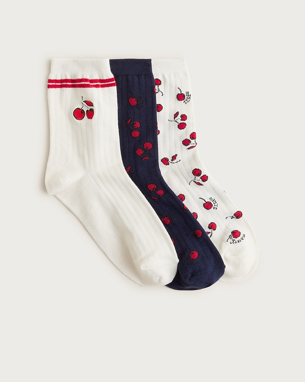 Cherry bootie socks three-pack | J. Crew US