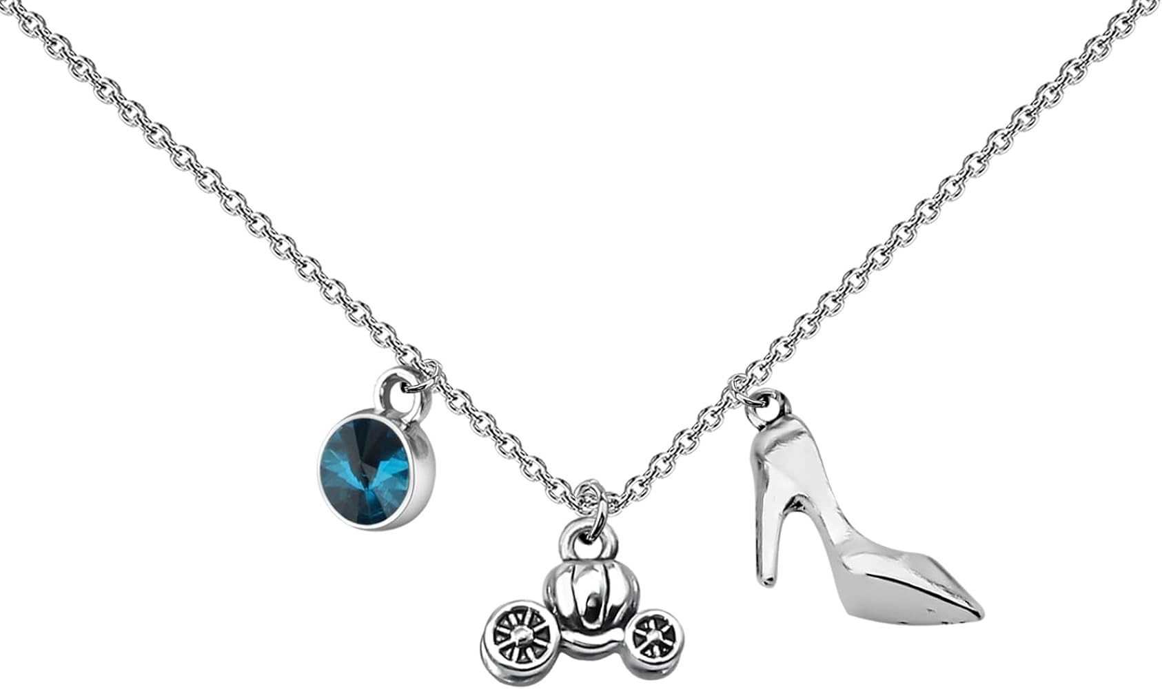 UJIMS Princess Inspired Gifts Glass Slipper Necklace Fairy Tales Fans Jewelry for Women Princess ... | Amazon (US)