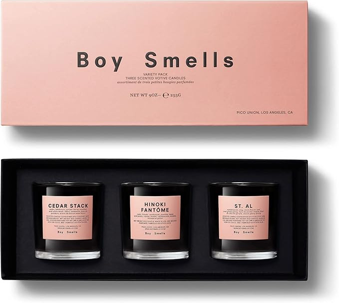Boy Smells Cedar Stack, Hinoki Fantôme & St. Al Votive Candle Set | 18 Hour Long Burn Each | Coc... | Amazon (US)