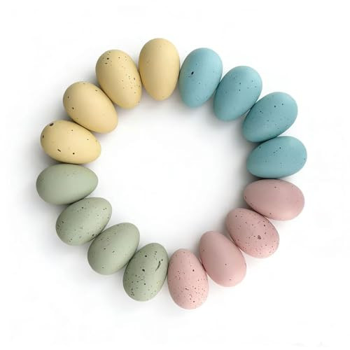Weeqlo 16 pcs Plastic Easter Eggs Decor,2.4in Easter Speckled Eggs for Bowl and Vase Filler Basket,Pastel Easter Decor DIY Easter Spring Home Party Favors and Table Decorations | Amazon (US)