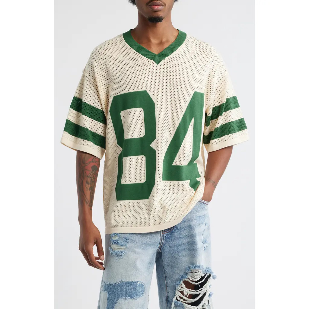 DIET STARTS MONDAY Knit Mesh Jersey in Cream/Green at Nordstrom, Size Small | Nordstrom