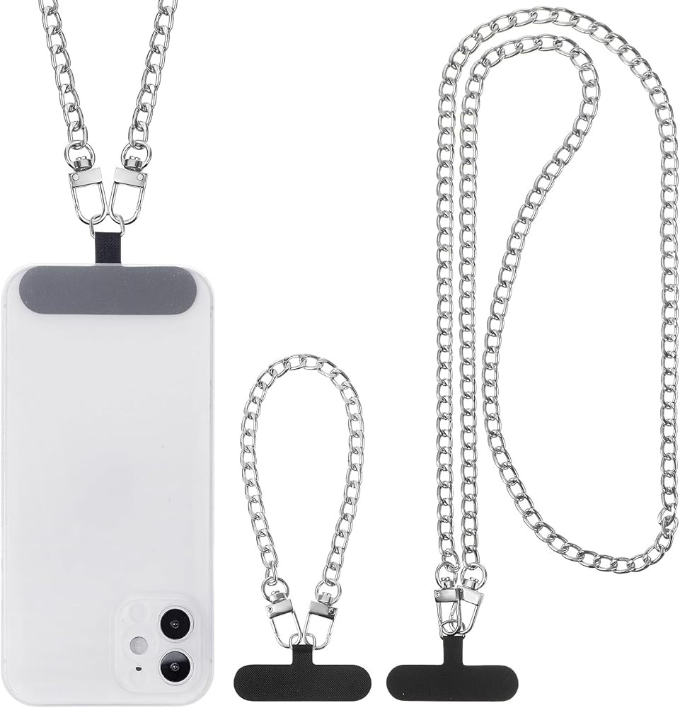 Canlierr 2 Pack Phone Lanyard Around the Neck Crossbody Wrist Chain Neck Strap with Patch for Wom... | Amazon (US)