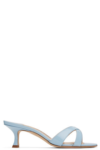Manolo Blahnik - Blue Callamu Heeled Sandals | SSENSE