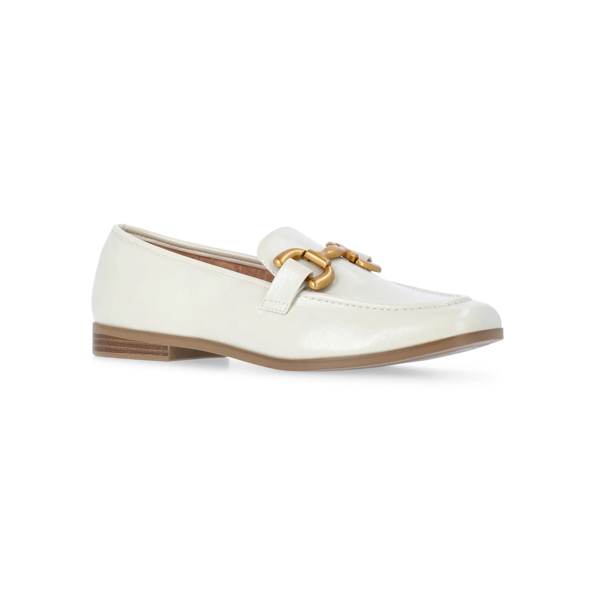 Time and Tru Women's Faux Leather Buckle Loafers | Walmart (US)