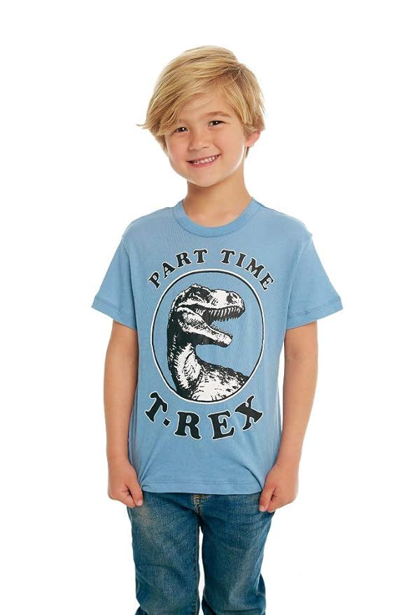 CHASER Boys Part Time T-Rex Kids Short Sleeve Tee | Amazon (US)