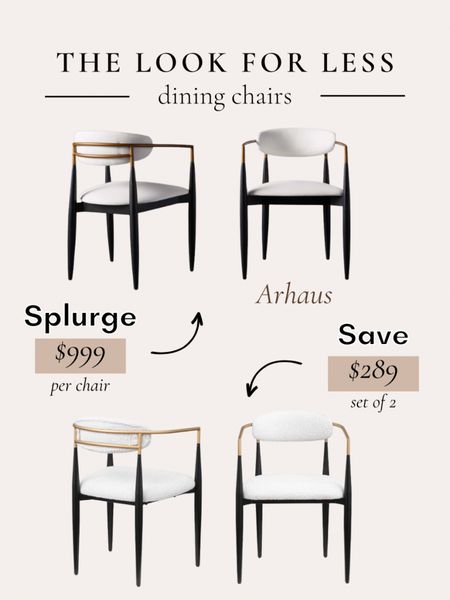 Arhaus Jagger Dining Arm Chair lookalike! Get 2 chairs for a third of the price of 1. 
•••
Dining chair, get the look for less, designer inspired, designer dupe, Arhaus dupe, furniture dupe, dining chairs, modern furniture 

#LTKstyletip #LTKhome