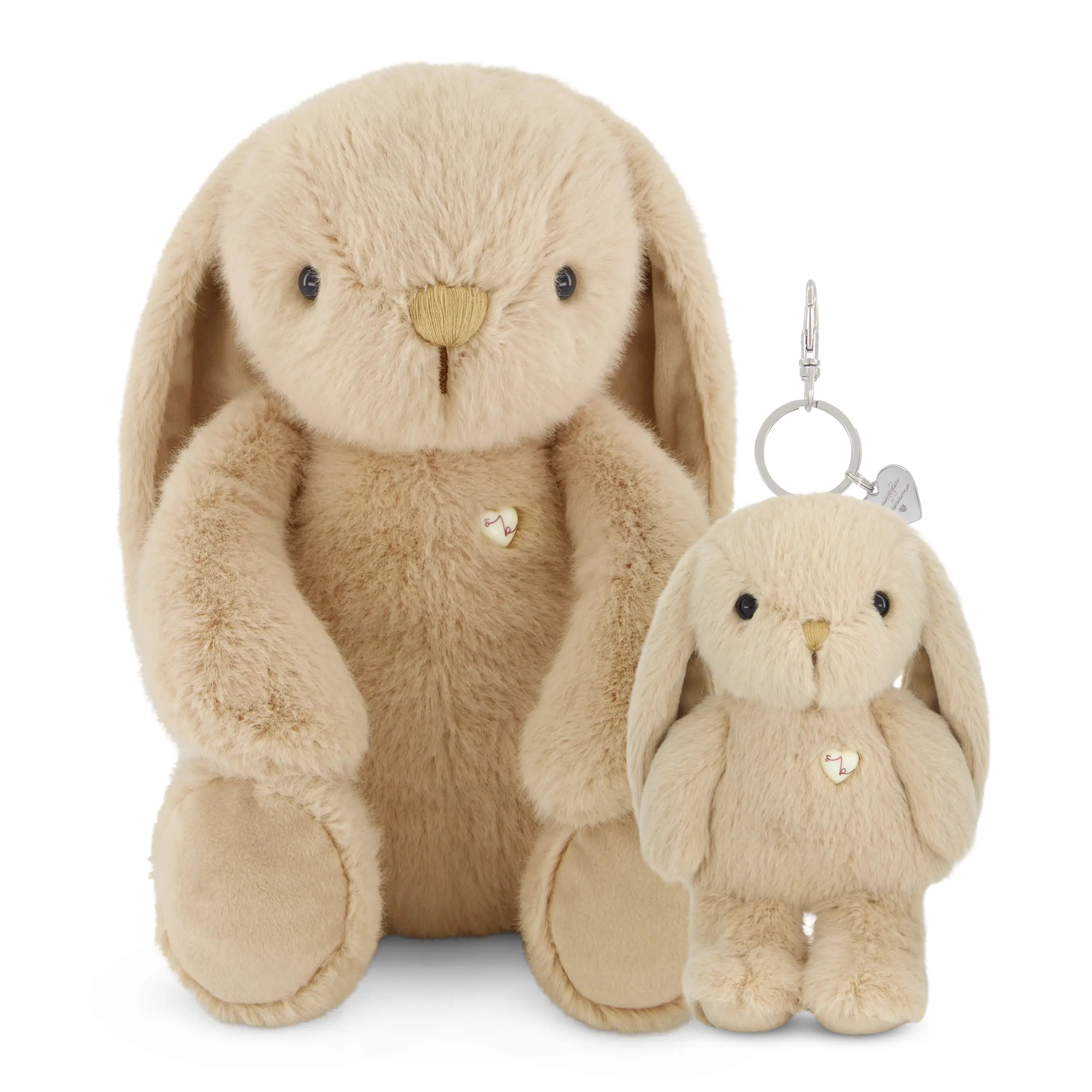 Snuggle Bunnies Stuffed Animal Penelope the Bunny & Keyring Set in Beige at Nordstrom | Nordstrom