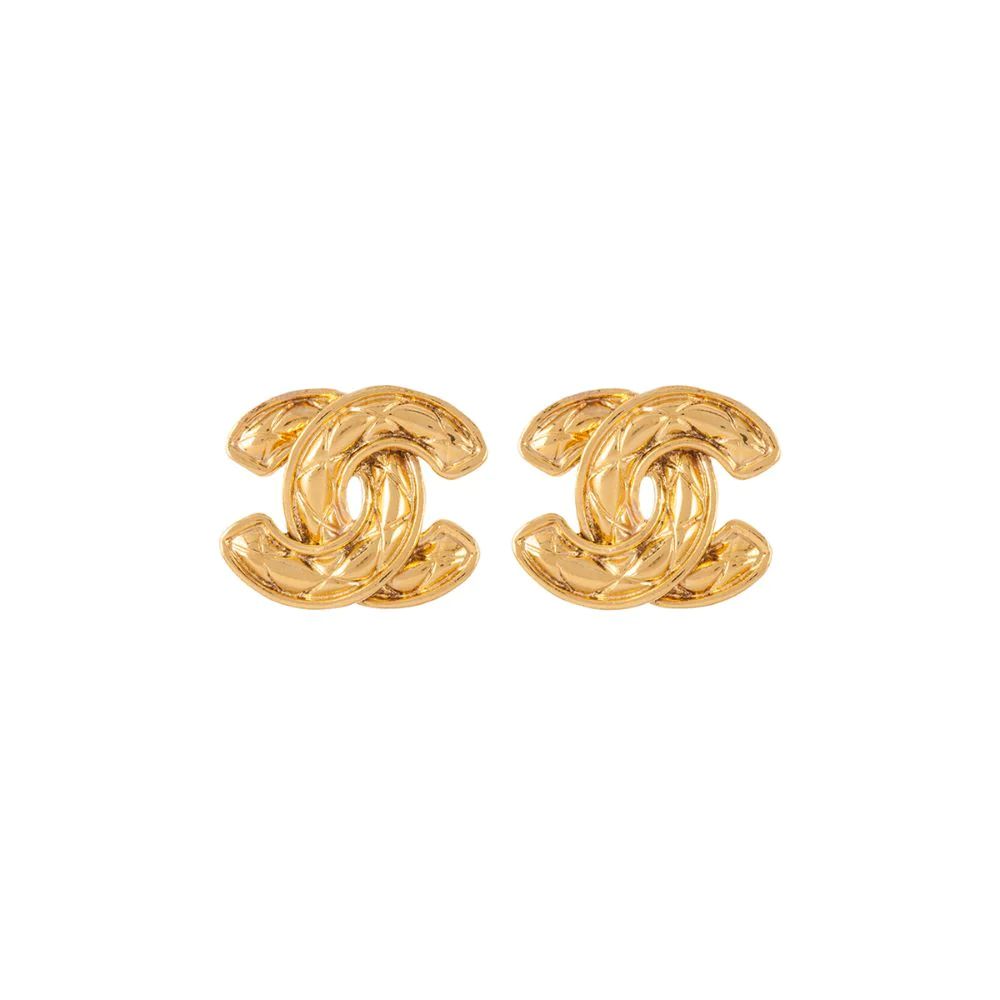 1980s Vintage Chanel Quilted Clip-On Earrings | Susan Caplan