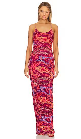 Zusi Maxi Slip Dress in Sunset Multi | Revolve Clothing (Global)
