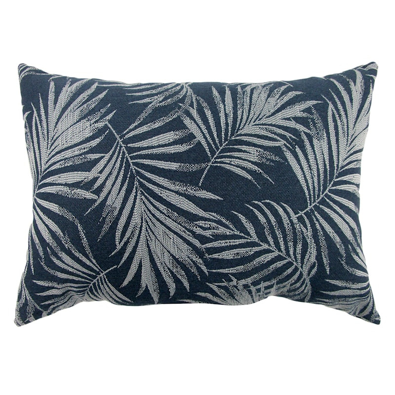Blue Palm Premium Lumbar Outdoor Throw Pillow, 14x20 | At Home