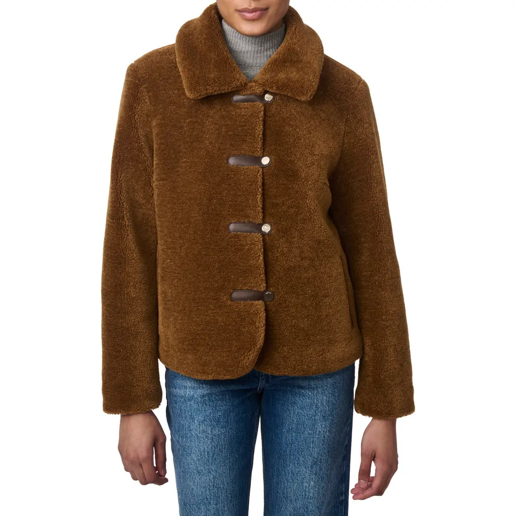 Short Faux Shearling Coat | Nordstrom