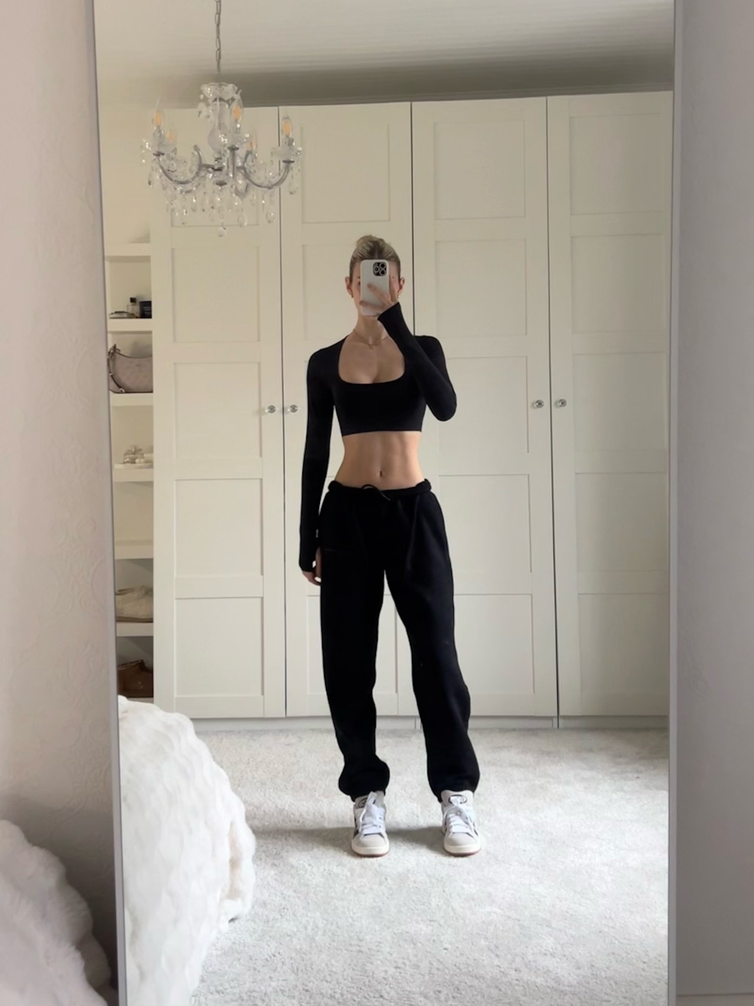 Long Sleeve Crop Top in Jet Black curated on LTK
