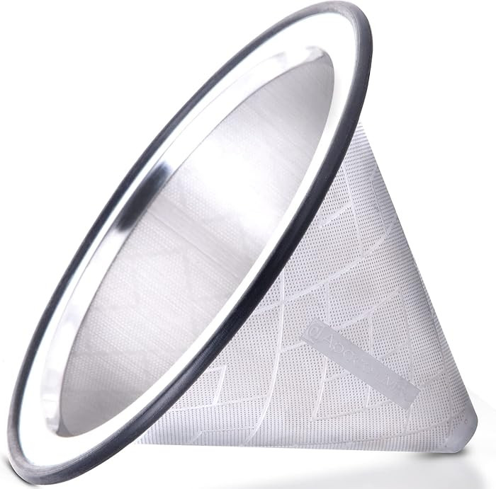 Compatible with Hario V60, Chemex Pour Over Coffee Filter - Wide Metal Base Reusable Stainless St... | Amazon (US)