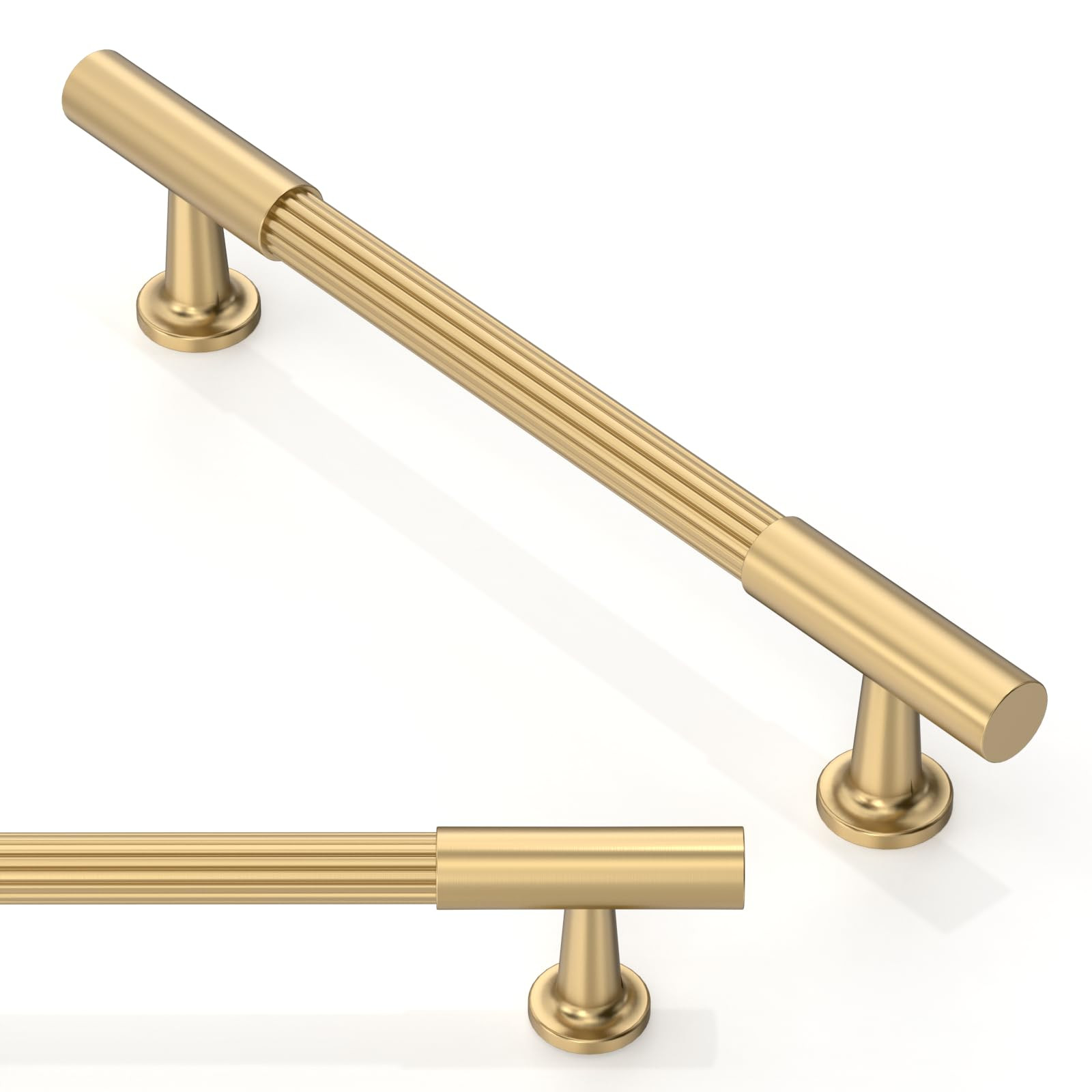 10 Pack Champagne Bronze Cabinet Pulls 5 Inch(128mm) Honey Bronze Kitchen Cupboard Handles Solid ... | Amazon (US)