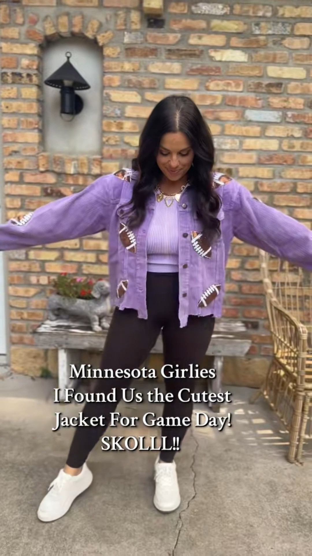 Purple Football Jacket for the WIN 🙌🏻