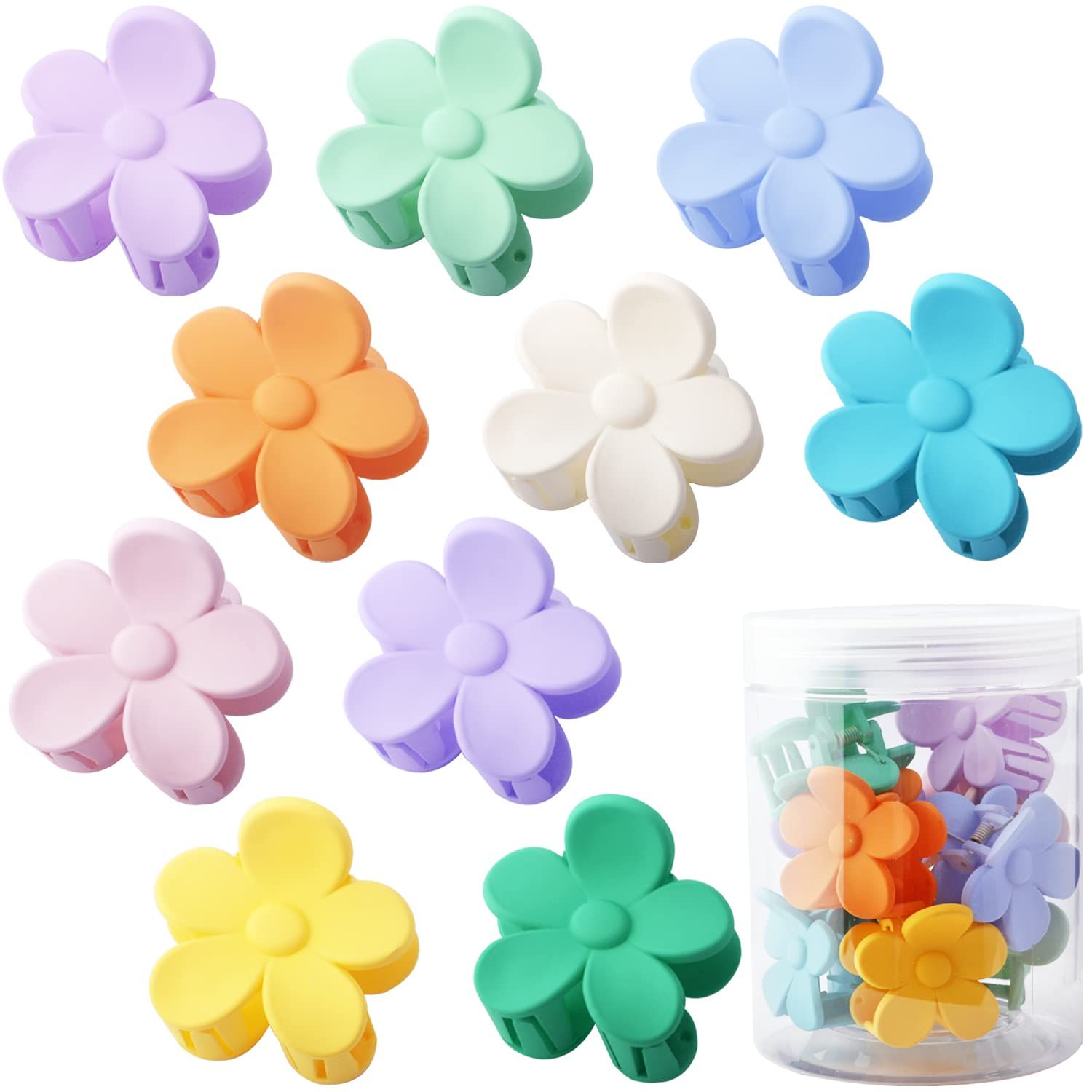 10 PCS Small Flower Hair Clips Cute Flower Clips for Hair Accessories Hair Claw Clips Flower Shap... | Amazon (US)