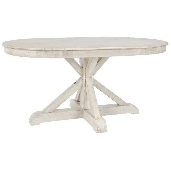 Elkins 63'' Pine Solid Wood Pedestal Dining Table | Wayfair North America