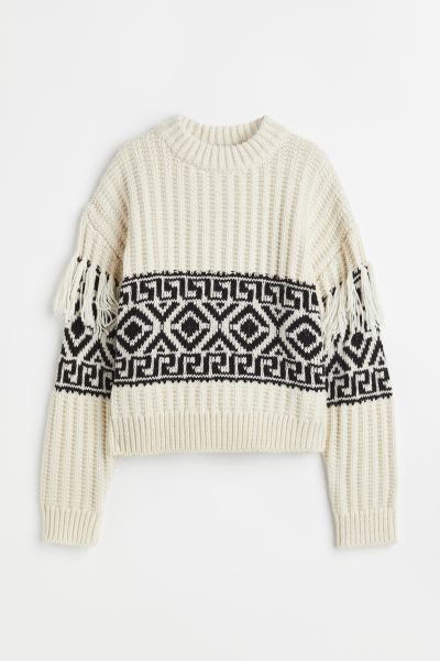 Fringe-trimmed Sweater | H&M (US + CA)
