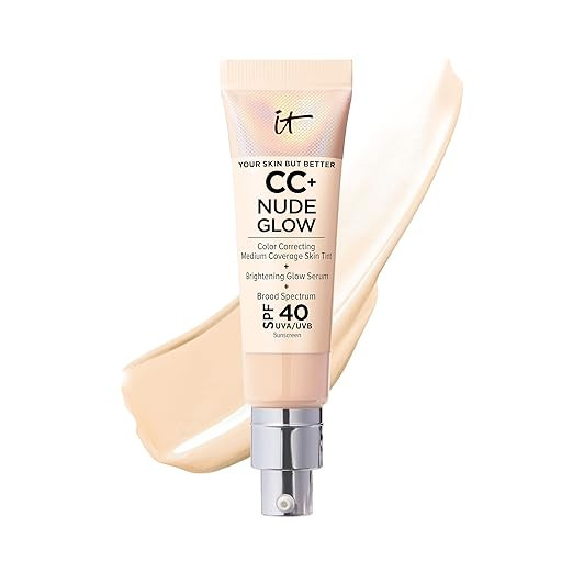 IT Cosmetics CC+ Nude Glow Lightweight Foundation + Glow Serum with SPF 40 - With Niacinamide, Hy... | Amazon (US)