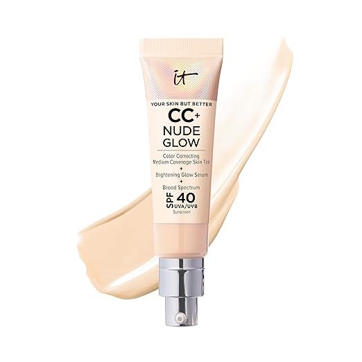 IT Cosmetics CC+ Nude Glow Lightweight Foundation + Glow Serum with SPF 40 - With Niacinamide, Hy... | Amazon (US)