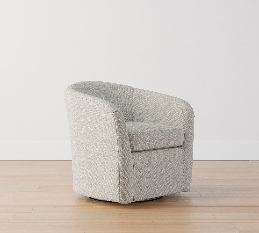 Blake Upholstered Swivel Armchair | Pottery Barn (US)