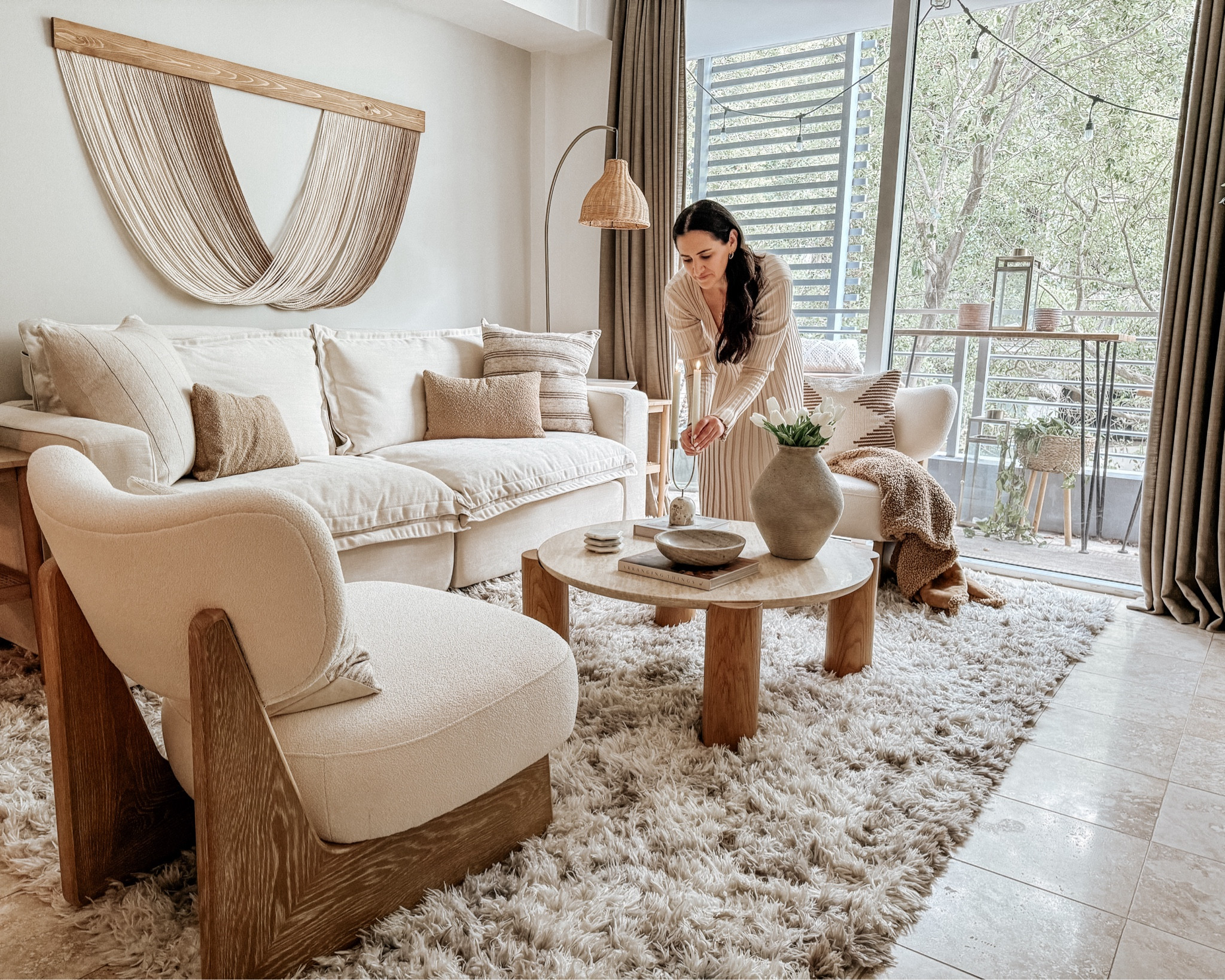 neutral, cozy, organic modern living room views 

coffee table, accent chair, boho art, fiber art, throw pillow, throw blanket, neutral decor,  neutral home, living room decor, organic modern living room, reclining sofa, white sofa

#LTKStyleTip #LTKHome