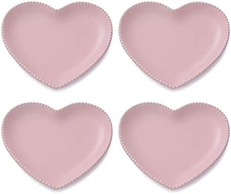 CHOOLD Elegant Ceramic Heart Shaped Salad Plate/Dessert Plate for Home Kitchen Party Xmas-7 Inch-... | Amazon (US)