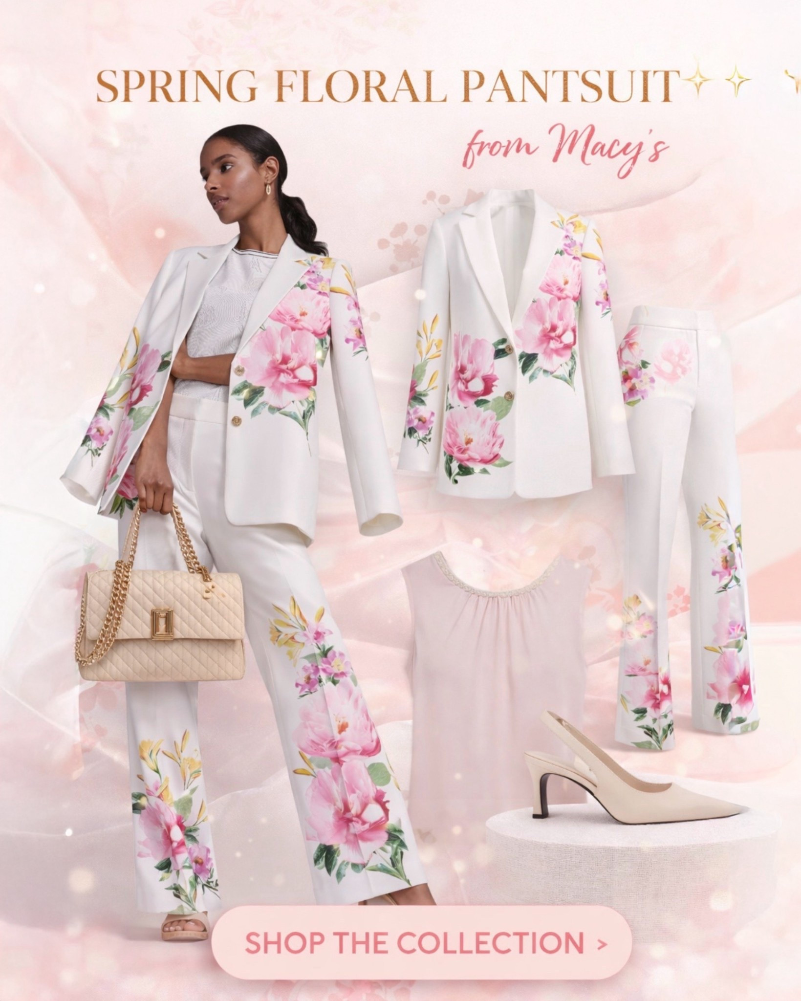 Spring floral moment 🌸✨
This pantsuit is such an easy statement set - polished, feminine, and perfect for events, brunch, or work.

Wearing as a full set, but you can style each piece separately 🤍
Linked with matching top, heels & bag.

Shop everything here ↓

#LTKootd #LTKSaleAlert #LTKSeasonal