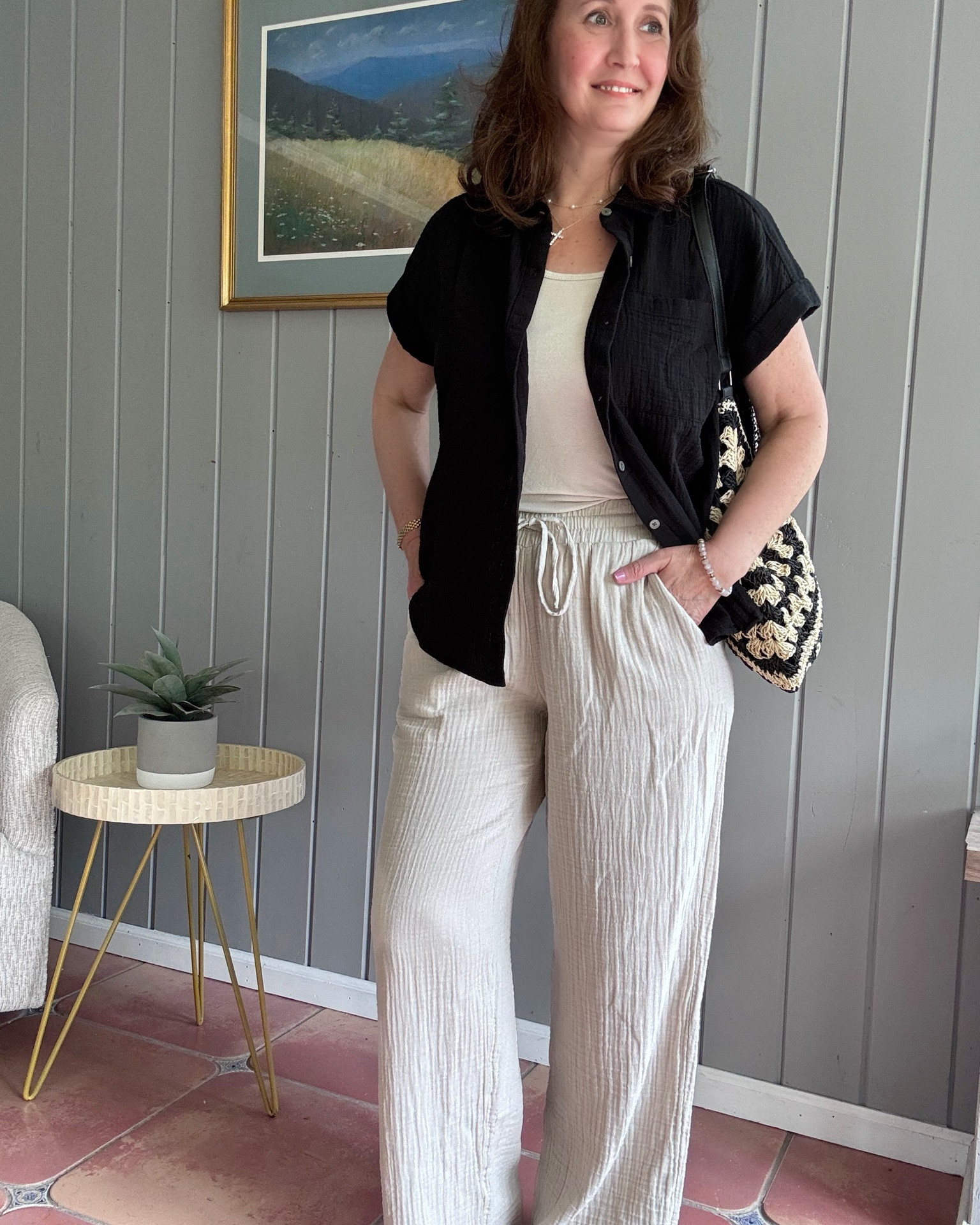 Outfit of the day!  Comfy gauze shirt and pants.

#LTKdayinmylife #LTKmomlife #LTKootd